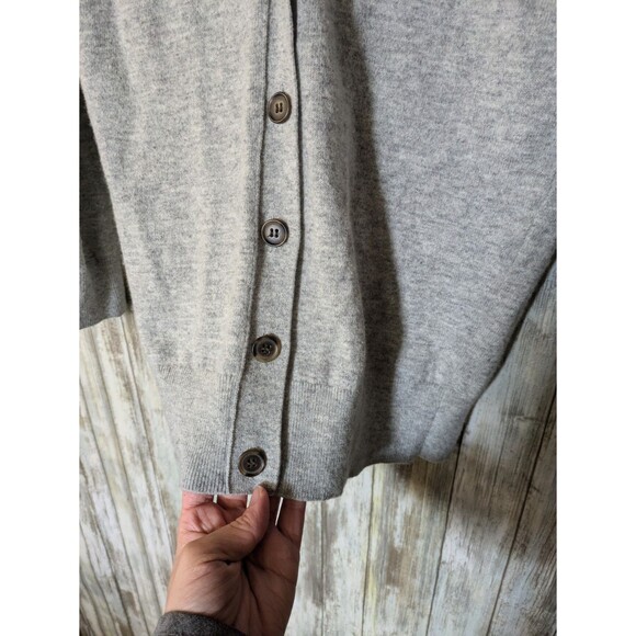 J. Crew Mercantile Gray Wool Blend Button Down Cardigan Sweater Academia Size XS - Picture 3 of 7